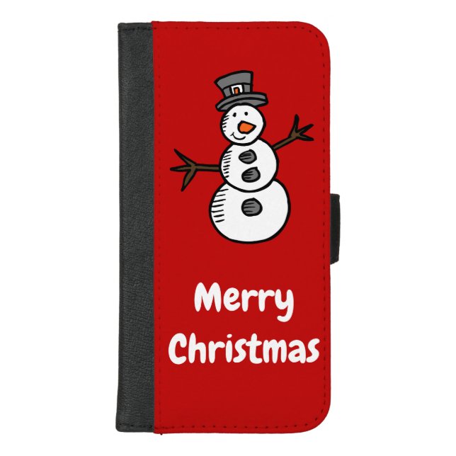 Snowman iPhone Wallet Case (Front)