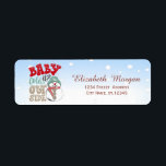 Snowman, It's Cold Outside,Mery Christmas Label<br><div class="desc">Snowman on blue  background. An elegant and sophisticated designe.Costumize with your name and address details.</div>