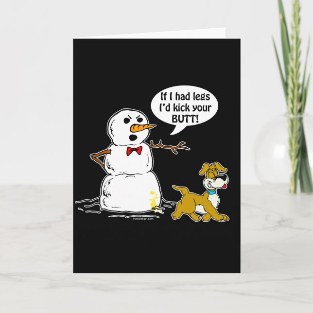 Snowman Joke Holiday Card (Front)