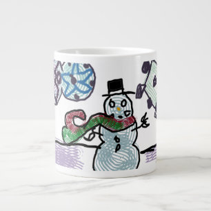 Snowman joy giant coffee mug