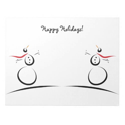 SNOWMAN JOY Happy Holidays Custom Text Template Notepad