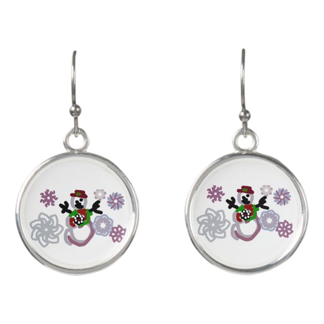 Snowman joy kind earrings (Front)