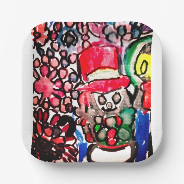 Snowman  joy paper plates (Front)