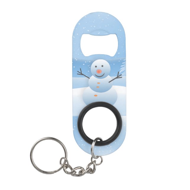Snowman Keychain Bottle Opener (Front)