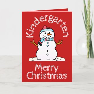 Snowman Kindergarten Christmas Activity Red