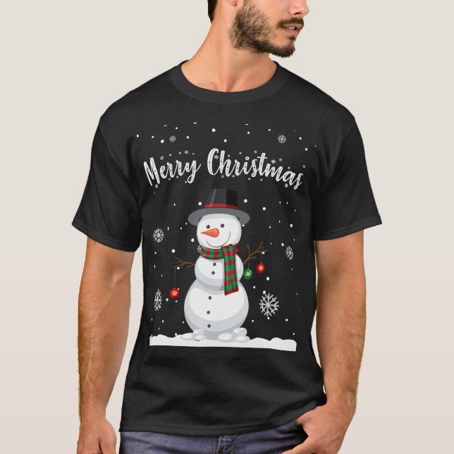 Snowman kit T Shirt | Funny Christmas Tee (Front)