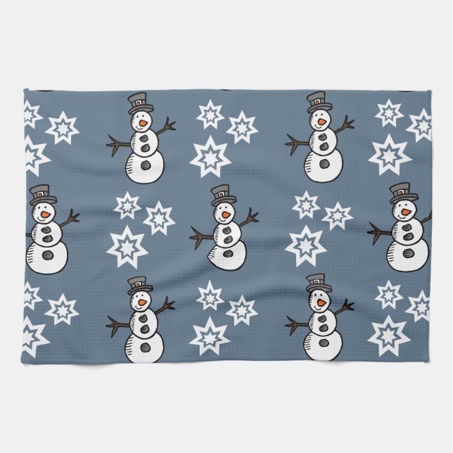 Snowman Kitchen Towel (Horizontal)