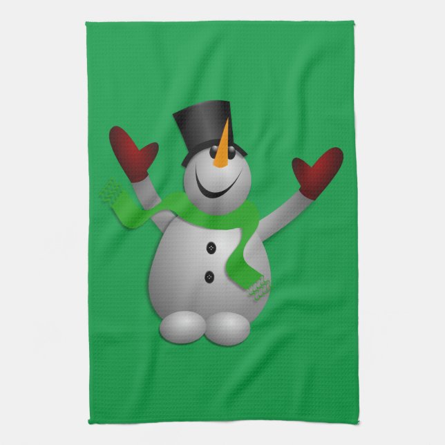 Snowman Kitchen Towel (Vertical)