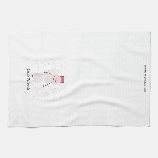 Snowman Kitchen Towel (Horizontal)