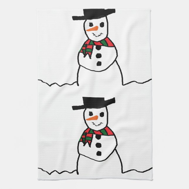 Snowman Kitchen Towel (Vertical)