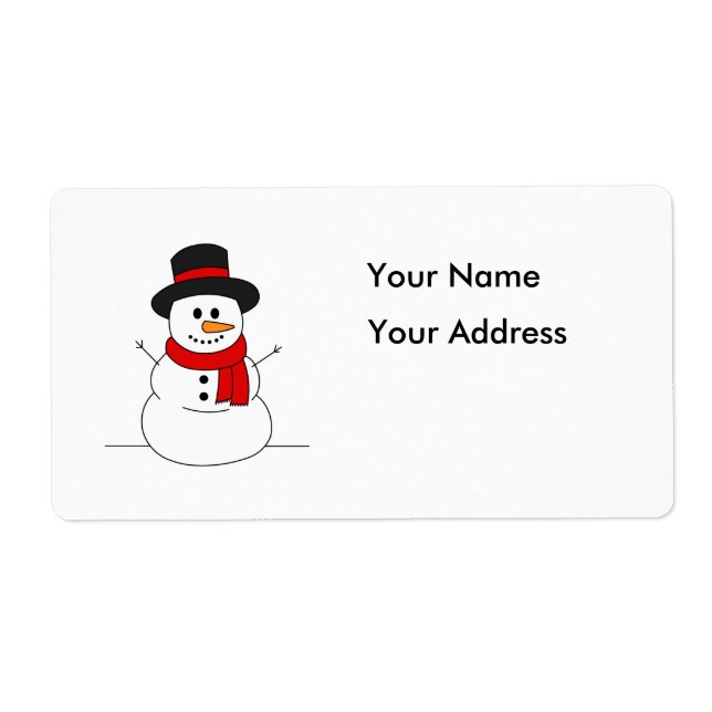 Snowman Label (Front)