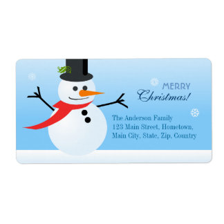 Snowman Label