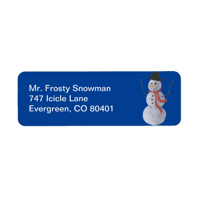 Snowman Label (Front)