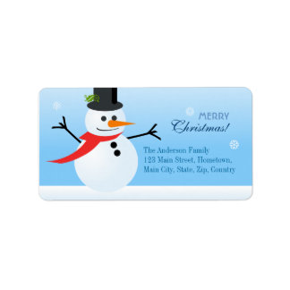 Snowman Label