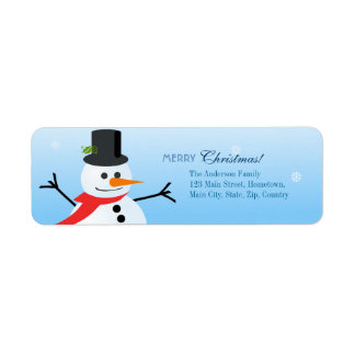 Snowman Label