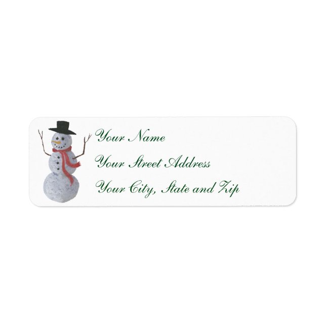 Snowman Label (Front)