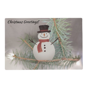 Snowman Laminated Placemat