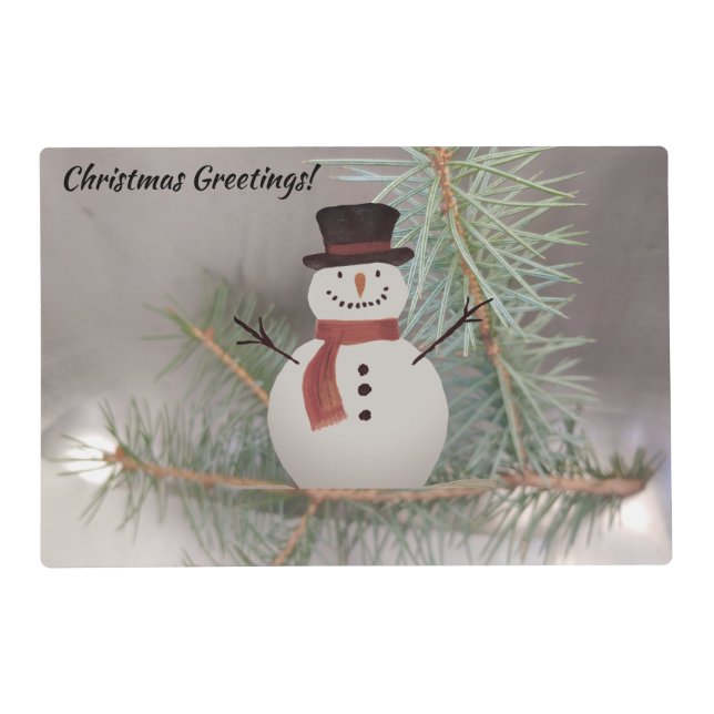 Snowman Laminated Placemat (Front)
