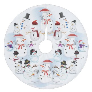 Snowman Land Fleece Tree Skirt