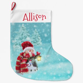 Snowman Large Christmas Stocking