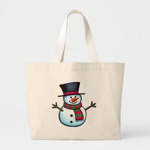 Snowman Large Tote Bag
