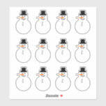 Snowman (Left-Facing) Winter Holiday Christmas Sticker<br><div class="desc">This super-fun sticker will brighten anyone's day! A white snowman has black coal eyes, smiling mouth, and buttons, a black top hat, and an extra-long orange carrot nose. Great for Christmas or Hanukkah cards or gift-wrapping, winter birthday presents or cards, party favor bags, or winter-themed crafts. And, don't forget the...</div>