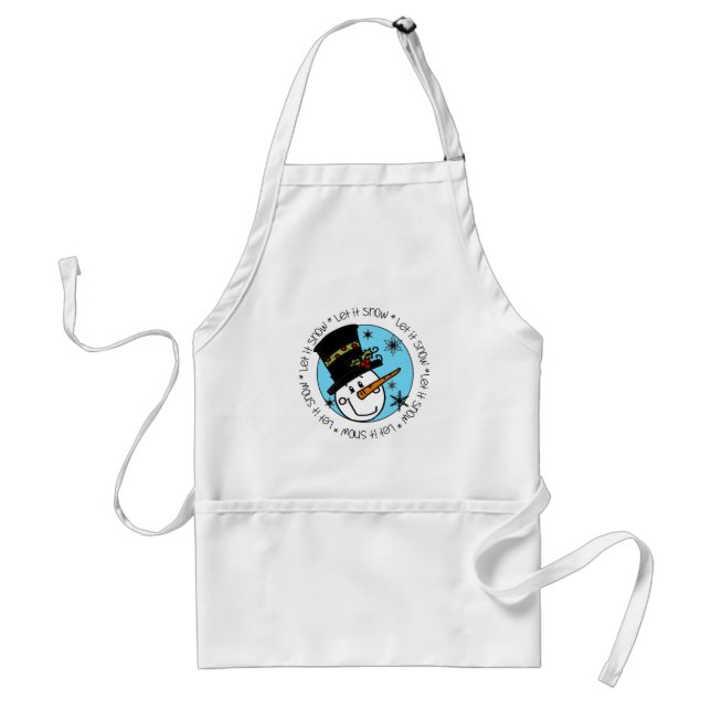 Snowman Let It Snow Adult Apron (Front)
