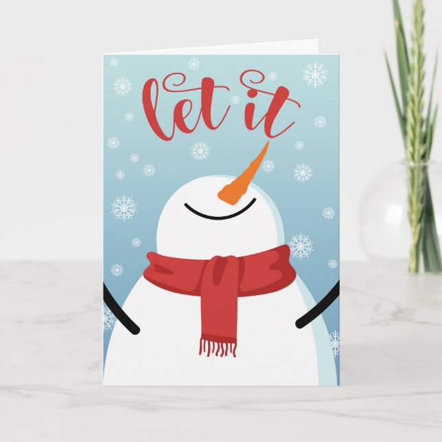 Snowman Let it Snow Card (Front)