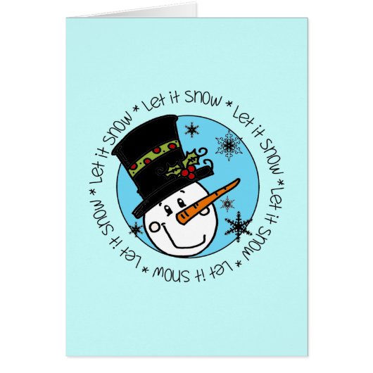 Snowman Let It Snow Cards (Front)