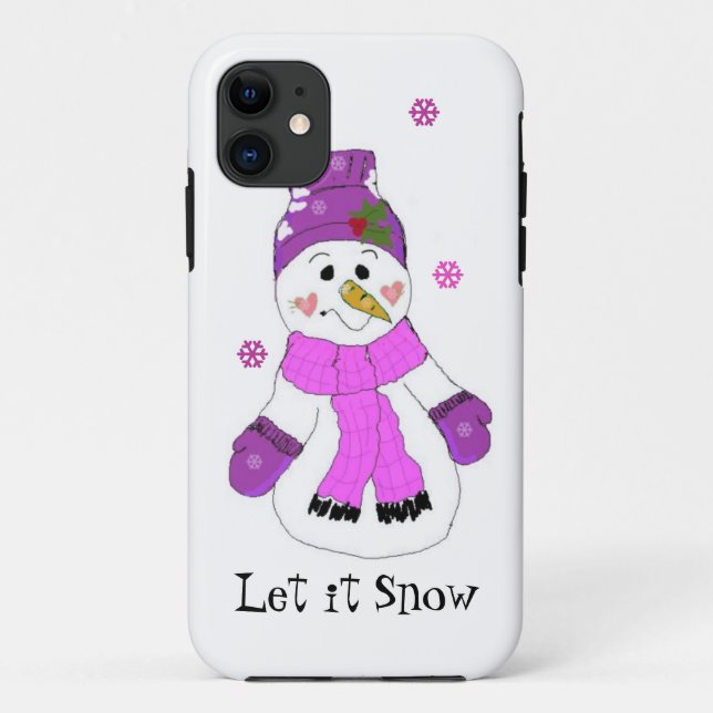 Snowman Let it Snow Case-Mate iPhone Case (Back)