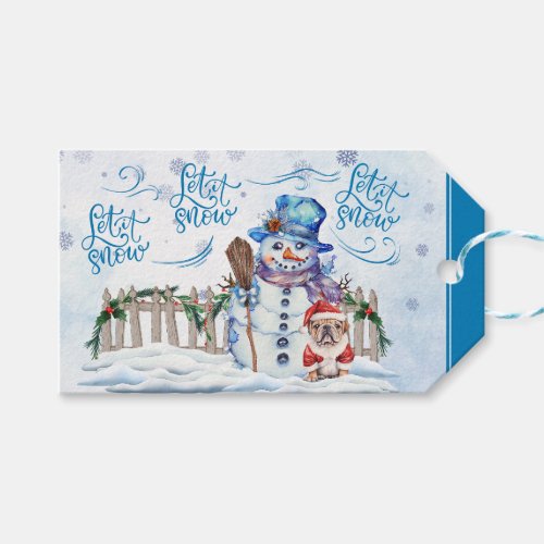 Snowman  Let it Snow Gift Tag