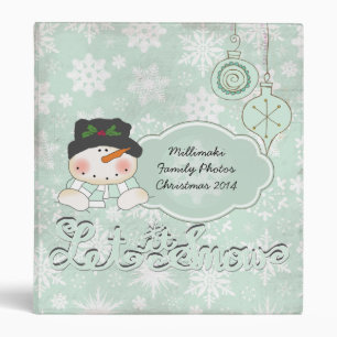 Snowman Let it Snow Holiday Custom Binder