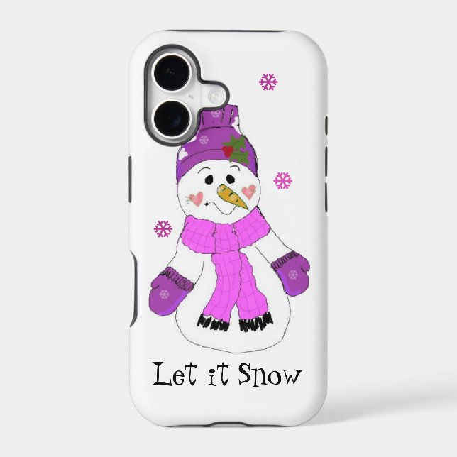 Snowman Let it Snow Iphone Case (Back)