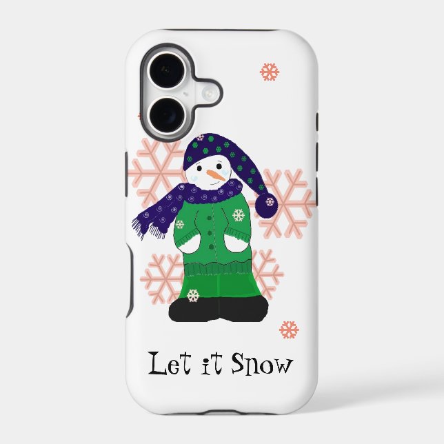 Snowman Let it Snow Iphone Case (Back)