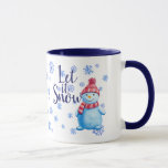 Snowman Let it Snow Mug<br><div class="desc">This sweet little guy loves the snow!  He might be frosty,  but he'll certainly keep your coffee,  hot chocolate,  or tea hot.  Enjoy!!</div>