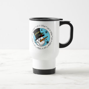 Snowman Let It Snow Travel Mug