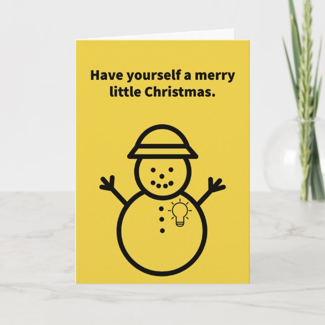 Snowman Let Your Heart Be Light - Christmas Card (Front)