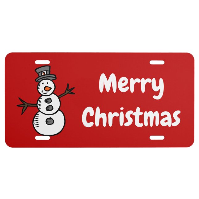 Snowman License Plate (Front)