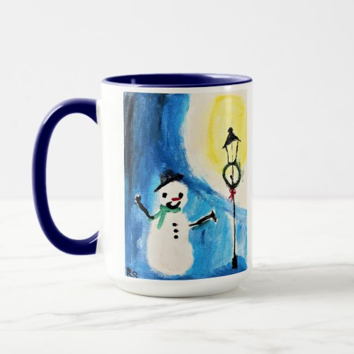 Snowman  Lightpost Mug