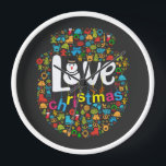 Snowman Love Christmas Decorations Clock<br><div class="desc">Cute design of a Gingerbread Snowman Love Christmas Decorations decorations. Makes a special present for anyone during the holiday season.</div>