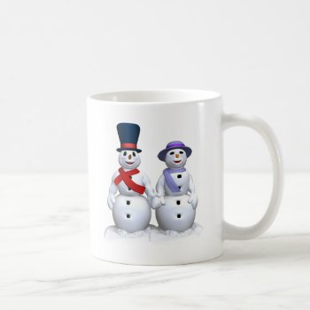 Snowman Love Coffee Mug by christmas_tshirts at Zazzle