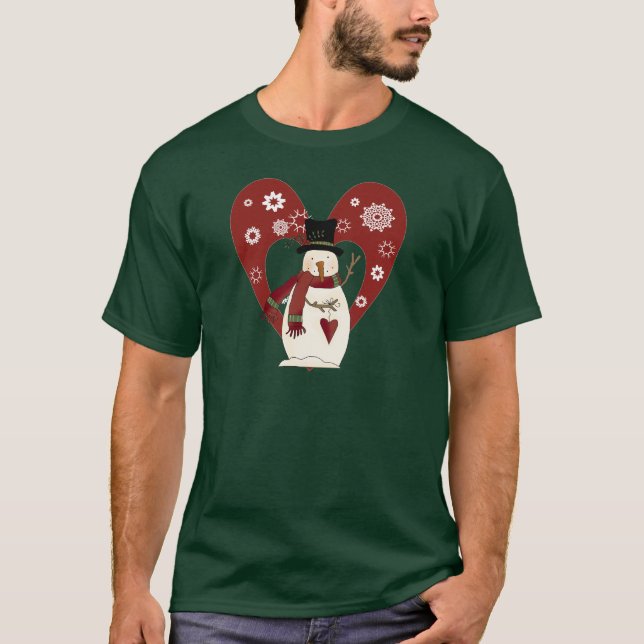 Snowman Loves Snow T-shirts and Gifts (Front)