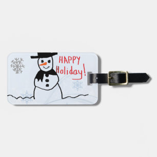 Snowman Luggage Tag