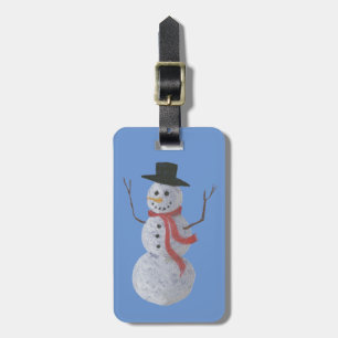 Snowman Luggage Tag