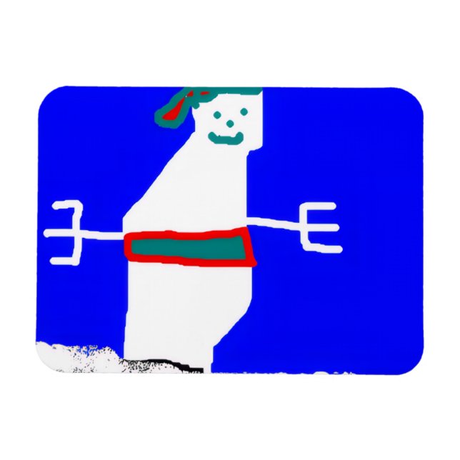 Snowman magnet (Horizontal)