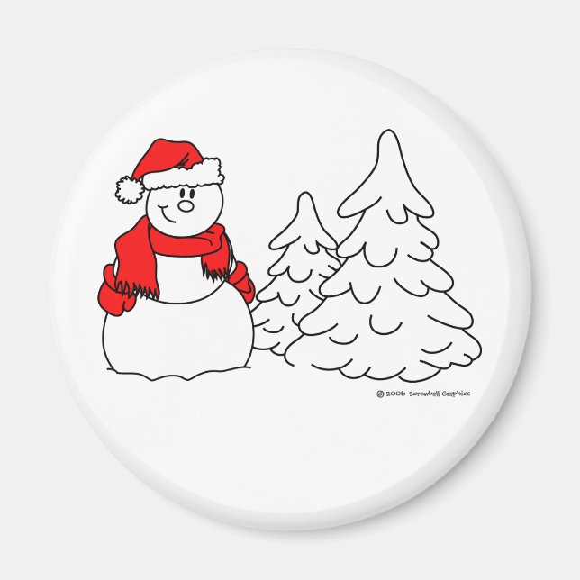 Snowman Magnet (Front)
