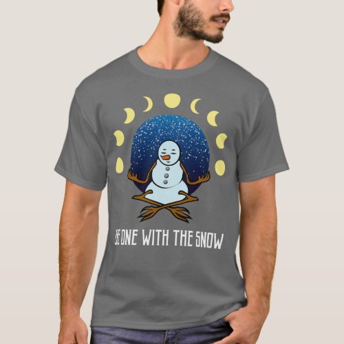 Snowman meditate in Lotus Position Gift for an Yog T_Shirt