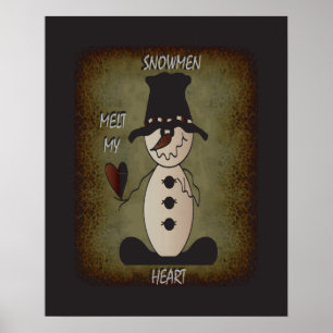 Snowman Melt Your Heart   Snowman Poster