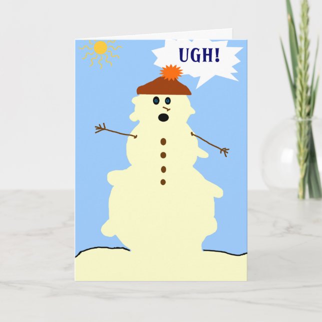 snowman melting card (Front)