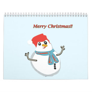 Snowman. Merry christmas! Calendar